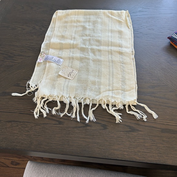 Free People Accessories - Free People Cream sequined light weight scarf NWT